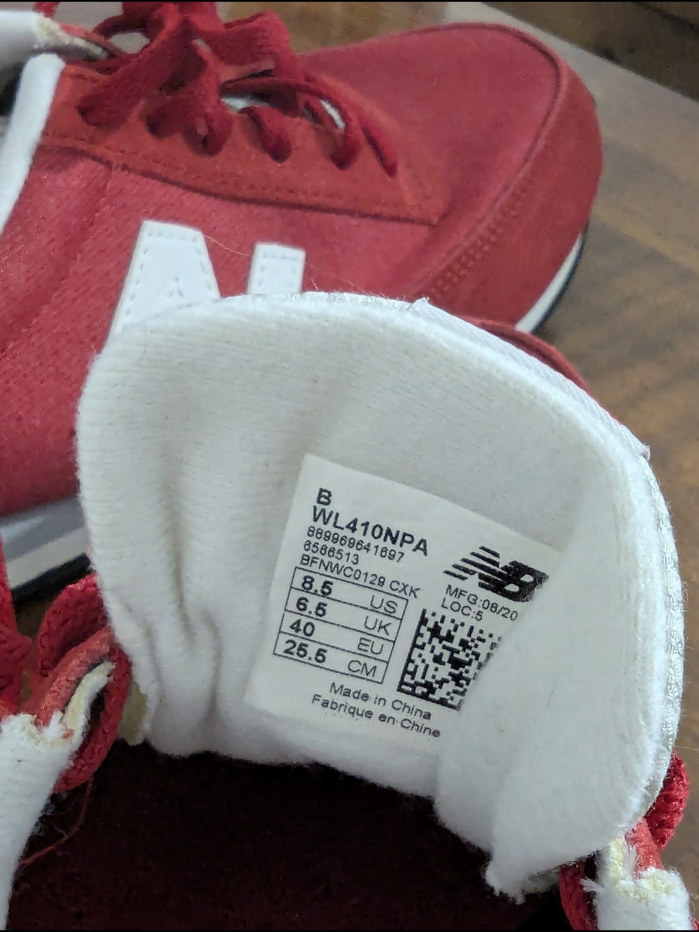 New Balance Red Classic Sneaker - Picture 5 of 5